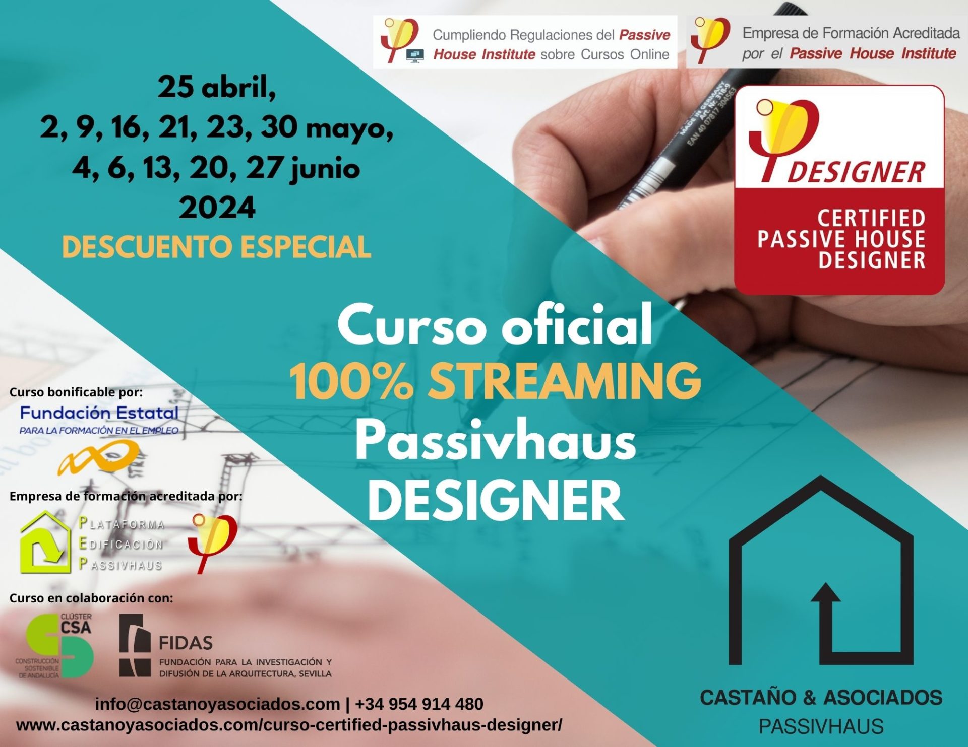 Curso oficial Passivhaus Designer online 100% streaming en directo - CASTAÑO&ASOCIADOS PASSIVHAUS